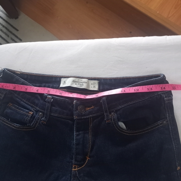 Abercrombie & Fitch Vintage Low Rise Y2K Embroidered Sequin Flame Boot Cut Jean - Picture 10 of 11